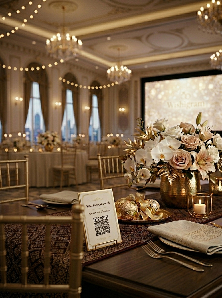 Intimate wedding moment